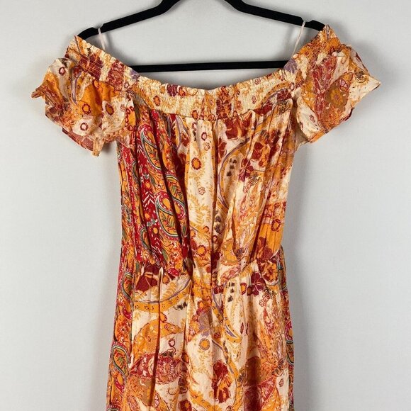 Free People Carmen Jumpsuit Off Shoulder Floral Wide Leg Size XS - Picture 2 of 14